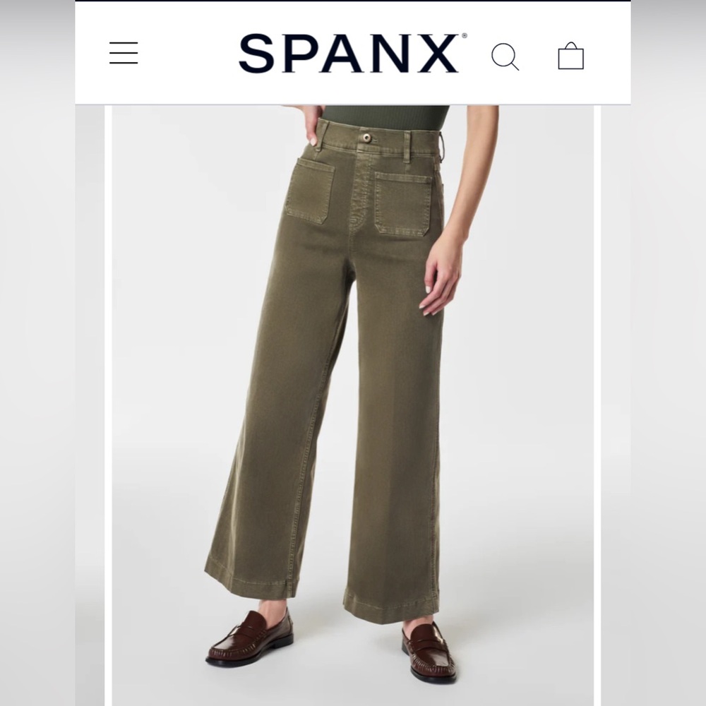SPANX Cropped Wide leg jeans